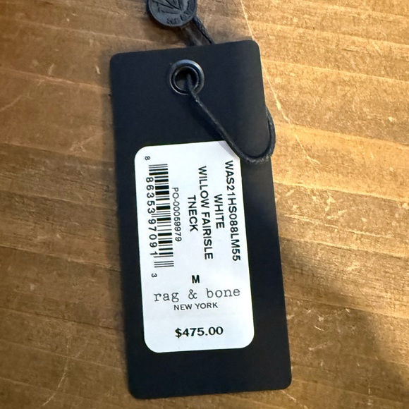 Rag & Bone Willow Fair Isle Wool Turtleneck Sweater M - Picture 8 of 12